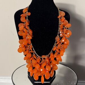 Elegant Orange Beaded Necklace